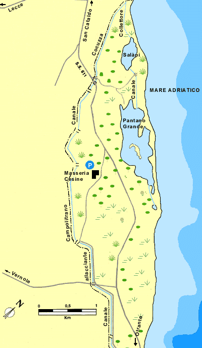 Mappa Riserva Le Cesine