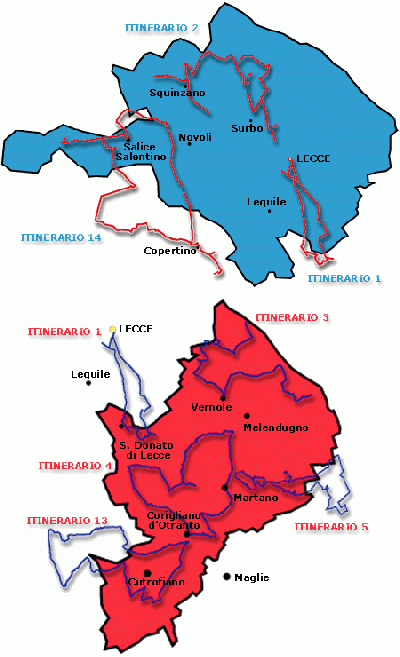 Mappa dell'itinerario