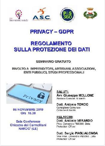 Privacy e Gdpr
