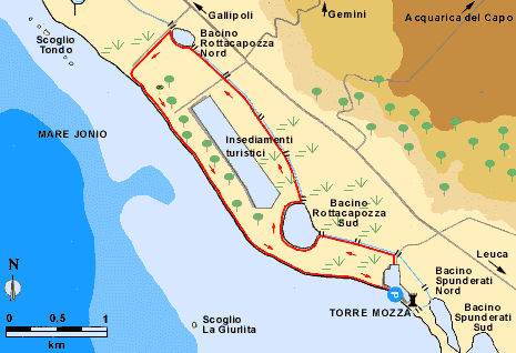 Mappa Bacini di Ugento